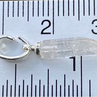 Burmese Phenakite (Phenacite) Pendants #2 -  Rough Raw Natural Sterling Silver