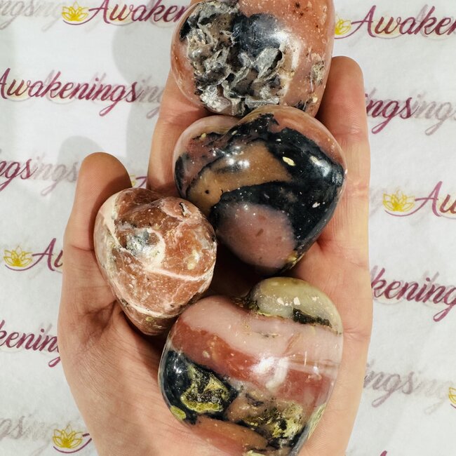 Strawberry Pink Opal Hearts - Large