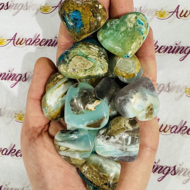 Peruvian Blue Opal Heart