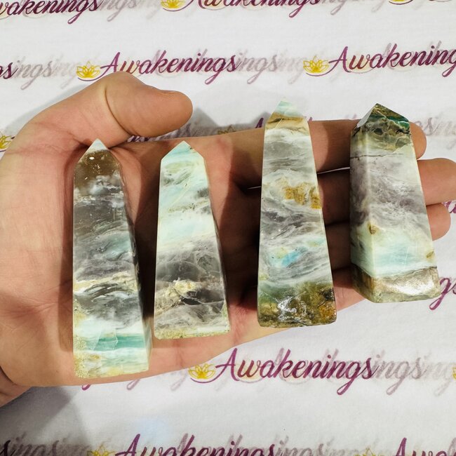 Peruvian Blue Opal Tower - 2"-3"