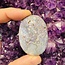 Grape Agate Purple Chalcedony Palm Pillow - Medium