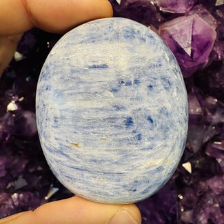 Blue Kyanite Palm Pillow Stone - Large