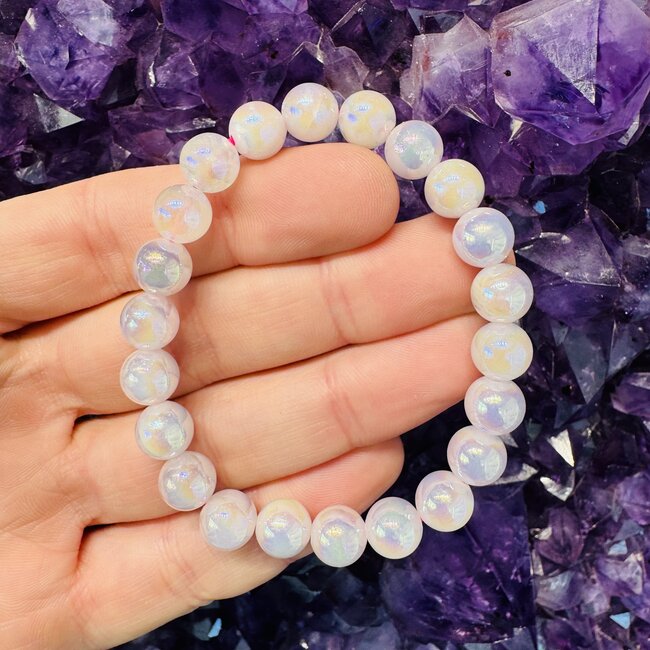 Aura Rose Quartz Bracelets - 8mm