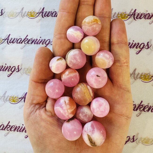 Pink Aragonite Sphere Orb