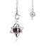 Gold Tigers Eye Merkabah Pendulum - Silver Dowsing Divination