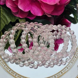 Ice Rose Quartz Bracelets - 9mm