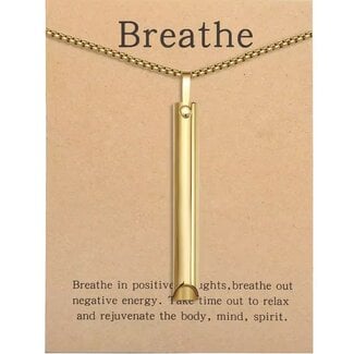 The Mindfulness Breathing Necklace - Gold (Stainless Steel)