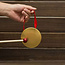 Copper Hand Gong with Wooden Stick - 3.5" Diameter - Chinese Folk Musical Instrument Percussion