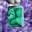 Malachite Pendants - Rectangle Bezel Set Sterling Silver