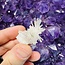 White Clear Aragonite (Acicular) Pom-Pom Cluster Rough Raw Natural
