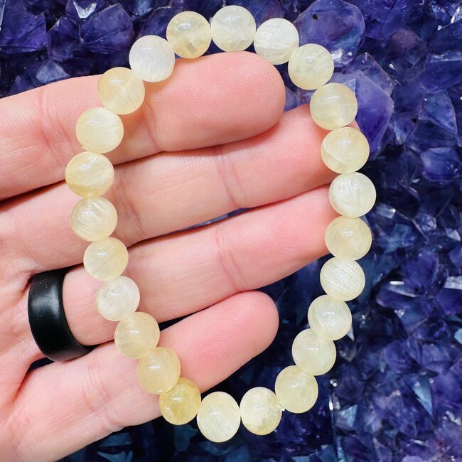 Golden Selenite (Satin Spar Gypsum) Bracelets - 8mm