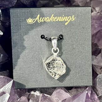 Herkimer Diamond Pendants - Bezel Set Rough Raw Natural