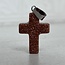 Gold Sandstone (Goldstone) Cross Pendant - 1"