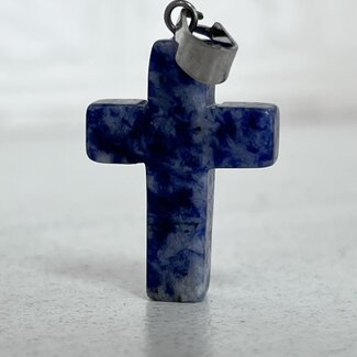 Sodalite Cross Pendants - 1"