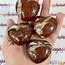 Brecciated Red Jasper Puffy Hearts - Medium Carving