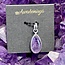 Amethyst Faceted Pendant - Teardrop Pear - Sterling Silver