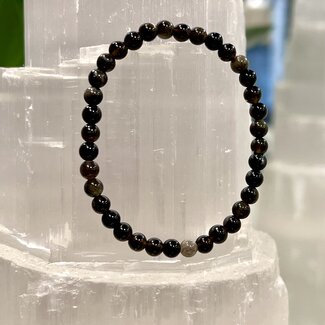 Goldsheen Obsidian (Gold Sheen) Children's Bracelets - 4mm - Child, Kid