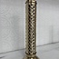 Brass Incense Stick Burner Holder - Upright Brass Tower 11" Decorative Flowers and Hearts