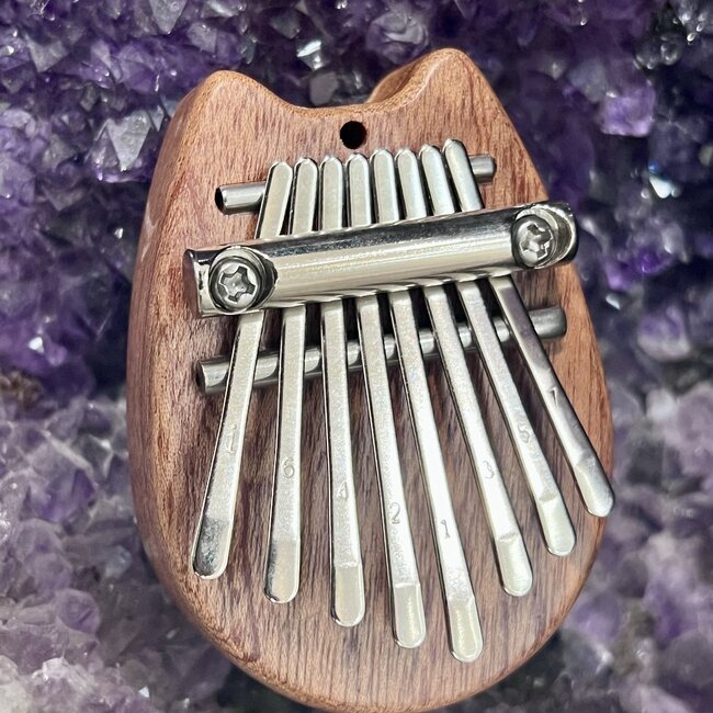 8 Key Kalimba Finger Wooden Piano Maple - Hluru Instrument (Cat Kitten)