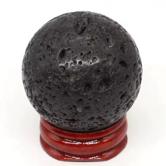 Lava Sphere Orb - 40mm Black Volcanic