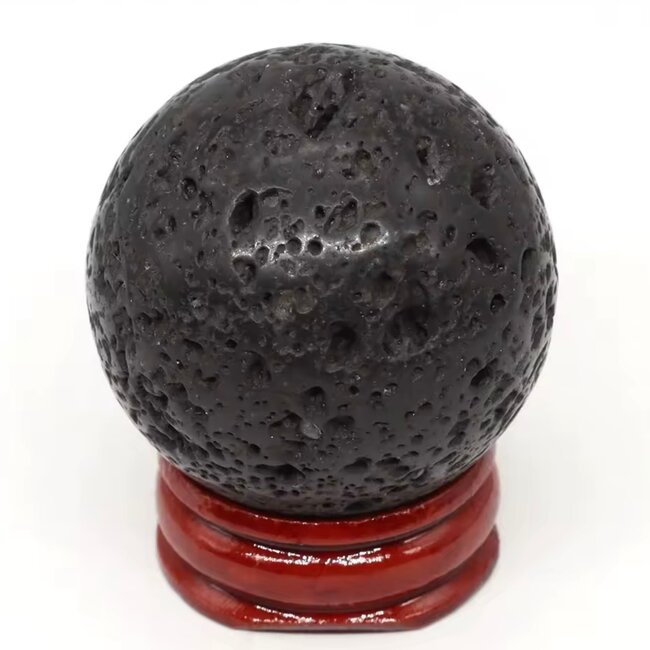 Lava Sphere Orb - 40mm Black Volcanic