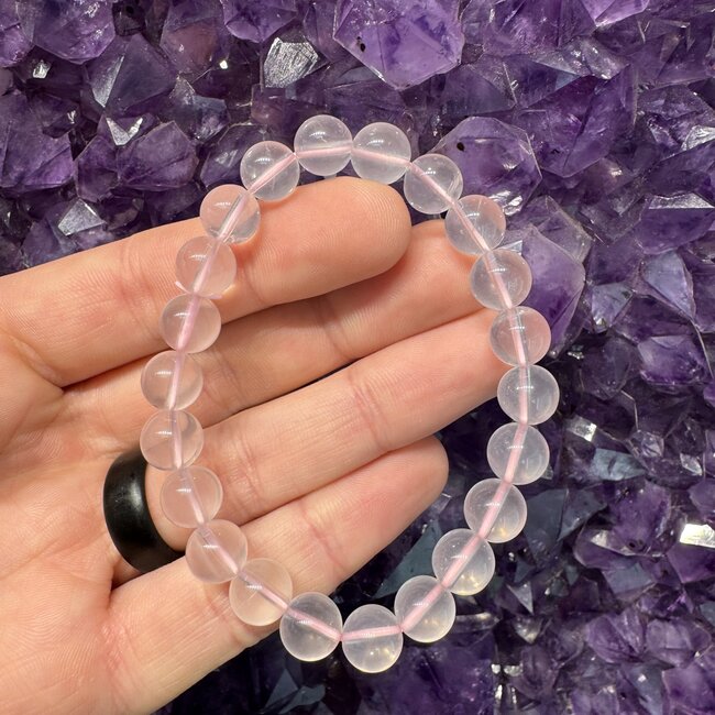 Ice Rose Quartz Bracelets - 9mm