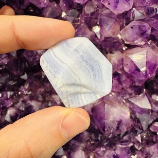 Blue Lace Agate Slabs Slice - Medium