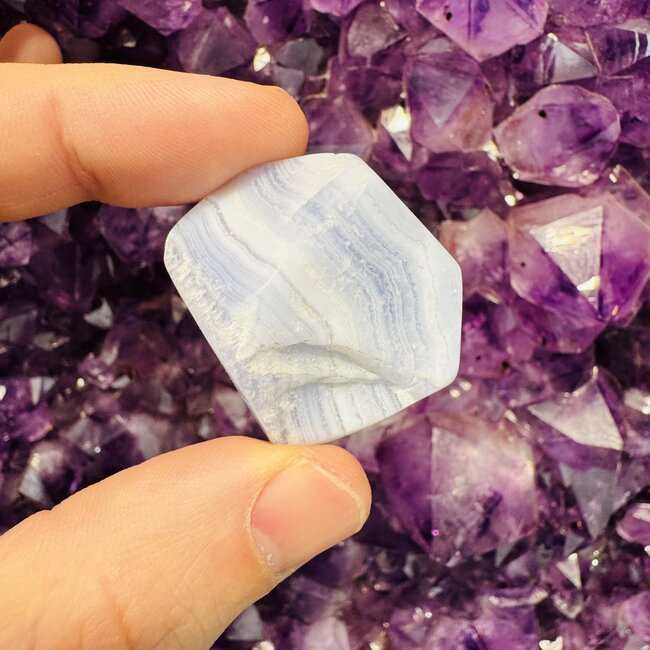Blue Lace Agate Slabs Slice - Medium