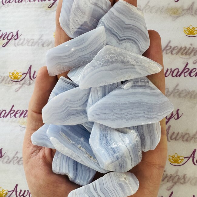 Blue Lace Agate Slabs Slice - Medium