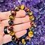 Tri-Color Tigers Eye Bracelets ( Gold, Red & Blue ) - 12mm