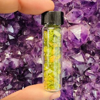 Peridot Chip Vial - 25+ grams