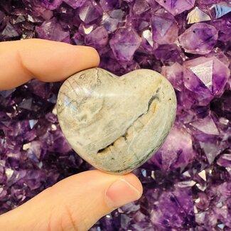 Picasso Jasper Puffy Hearts - Medium