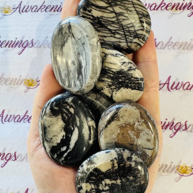 Picasso Jasper Worry (Thumb Fidget Relaxation Pocket) Stones - Large Oval