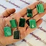 Malachite Pendants - Rectangle Bezel Set Sterling Silver