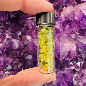 Peridot Chip Vial - 15 grams +
