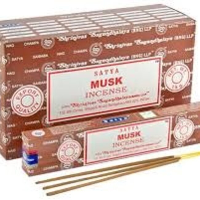 Musk Incense - 12 Sticks in Box 15g - Satya
