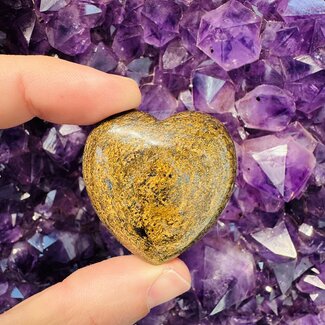 Bronzite (Enstatite Axinite) Puffy Heart - Medium