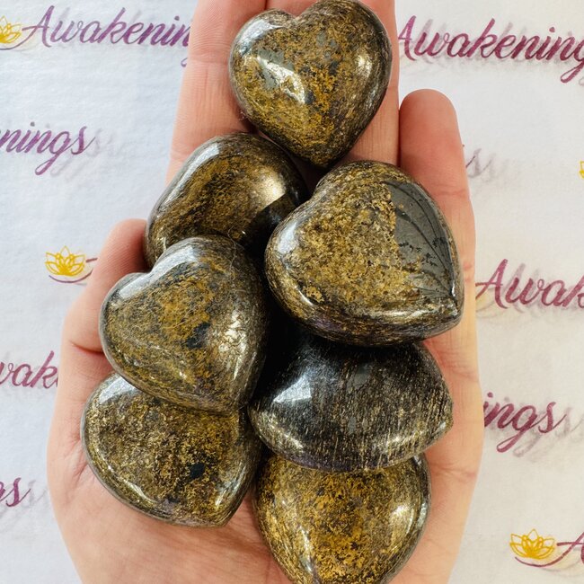 Bronzite (Enstatite Axinite) Puffy Heart - Medium
