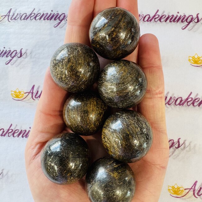 Bronzite (Enstatite Axinite) Sphere Orb - 30mm