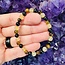 Gold Tigers Eye, Citrine, & Black Tourmaline Bracelet- 6mm