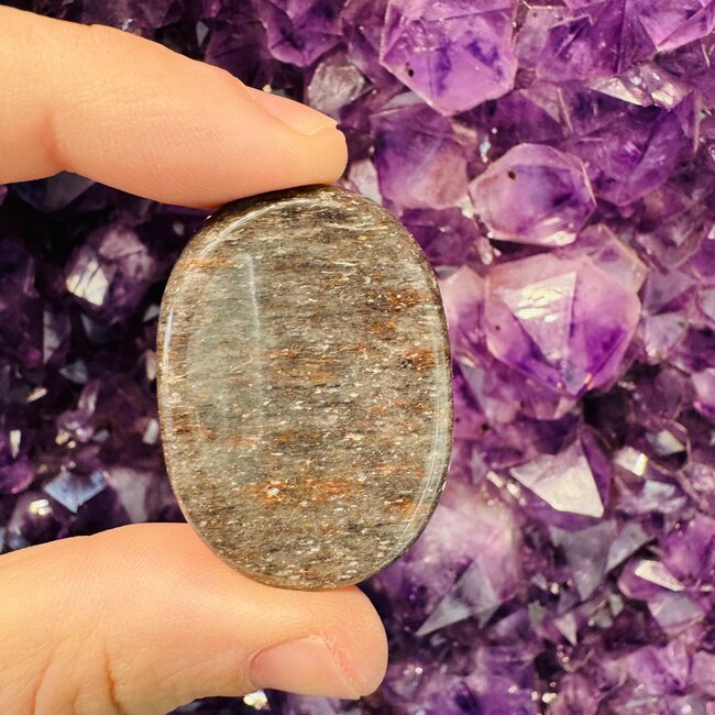 Blue Aventurine Worry (Thumb Fidget Relaxation Pocket) Stones - Medium Oval