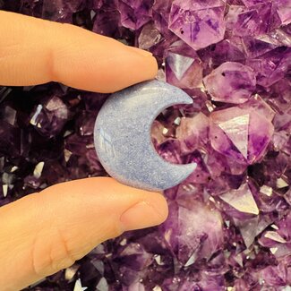 Blue Aventurine Crescent Moons - Medium