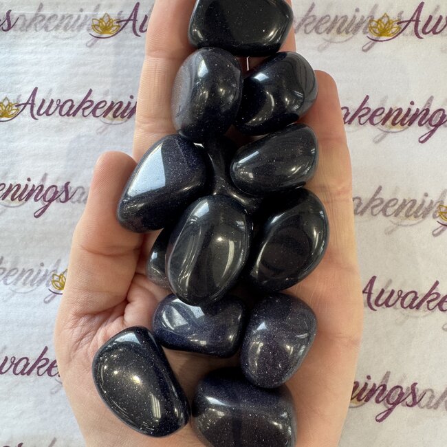 Blue Sandstone (Goldstone) Sand Stone - Tumbled XL