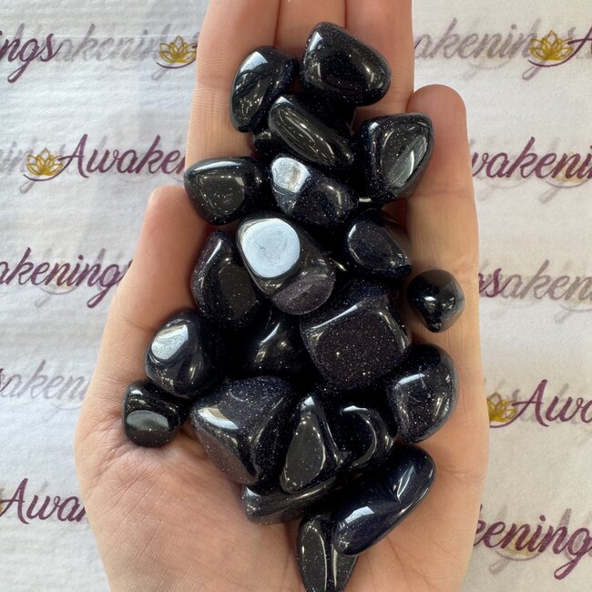 Blue Sandstone (Goldstone) Sand Stone - Tumbled