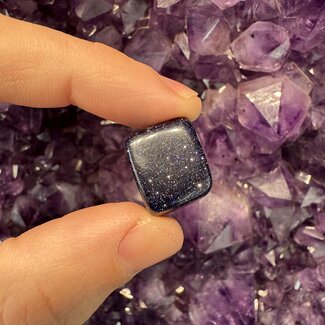 Blue Sandstone (Goldstone) Sand Stone Cubes 1"