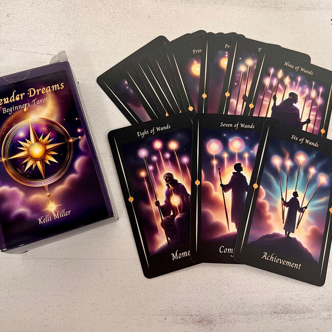 Lavender Dreams Tarot Cards - Kelli Miller Instructions Guidebook Included - Oracle Angel