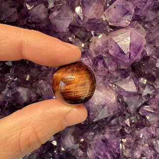 Red Tigers Eye Sphere Orb - (15-20mm) Mini