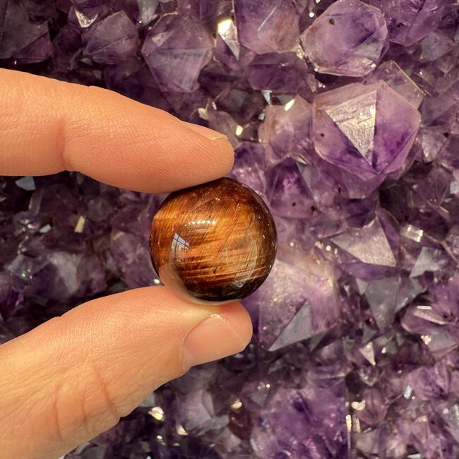 Red Tigers Eye Sphere Orb - (15-20mm) Mini