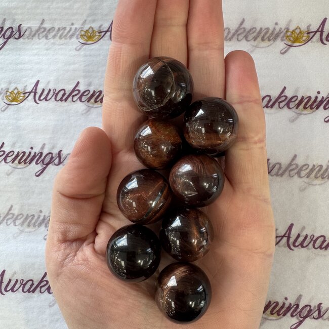 Red Tigers Eye Sphere Orb - (15-20mm) Mini