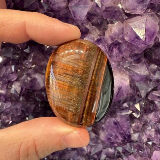 Red Tigers Eye Palm Pillow Pocket Stones Tiger's